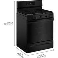 Whirlpool 30-inch Gas Range with Air Cooking Technology and Steam Clean WFGS4530SB IMAGE 12