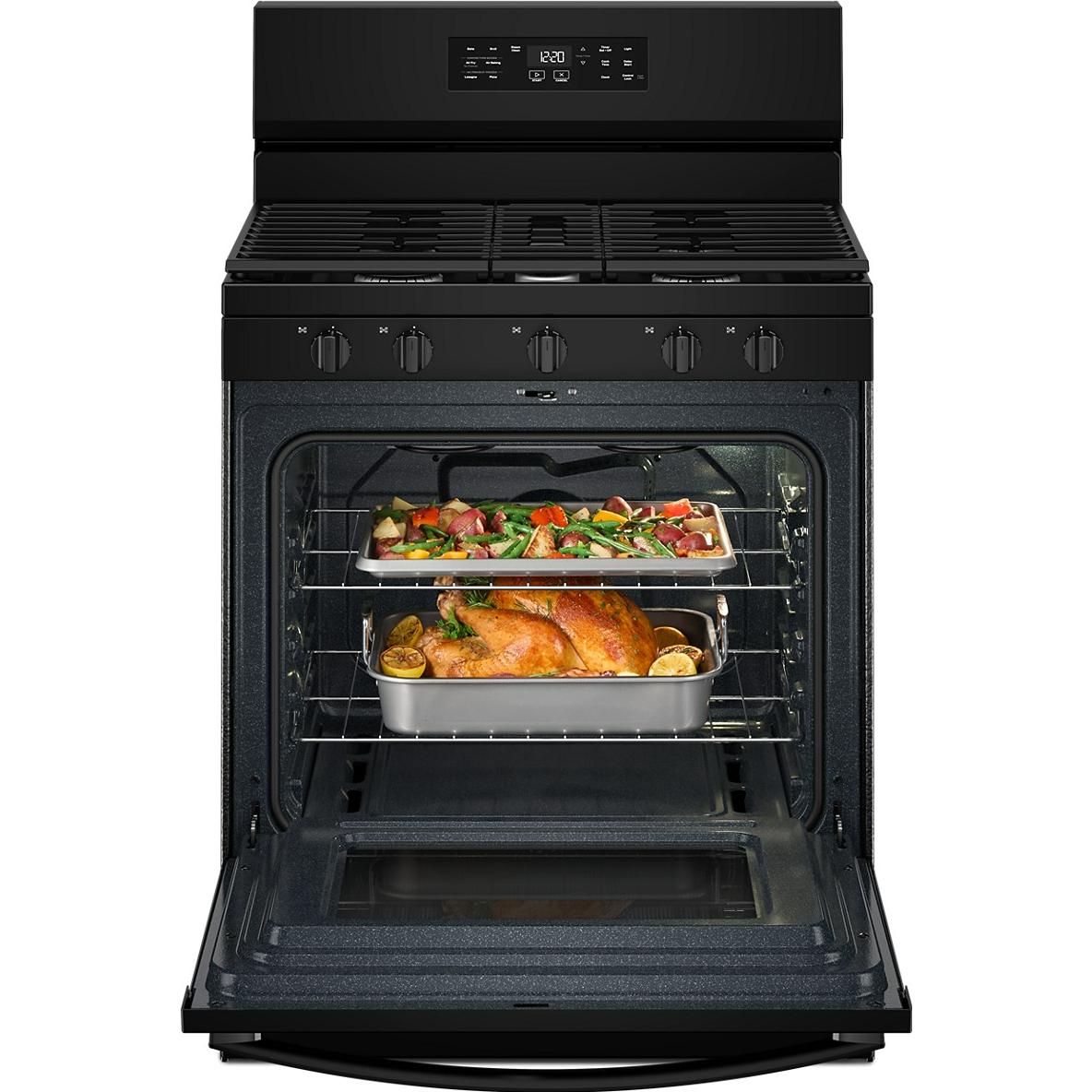 Whirlpool 30-inch Gas Range with Air Cooking Technology and Steam Clean WFGS4530SB IMAGE 3