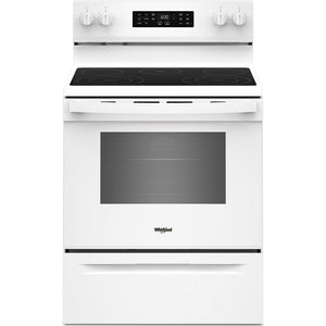 Whirlpool 30-inch Electric Range with Air Cooking Technology and Steam Clean YWFES4530SW IMAGE 1
