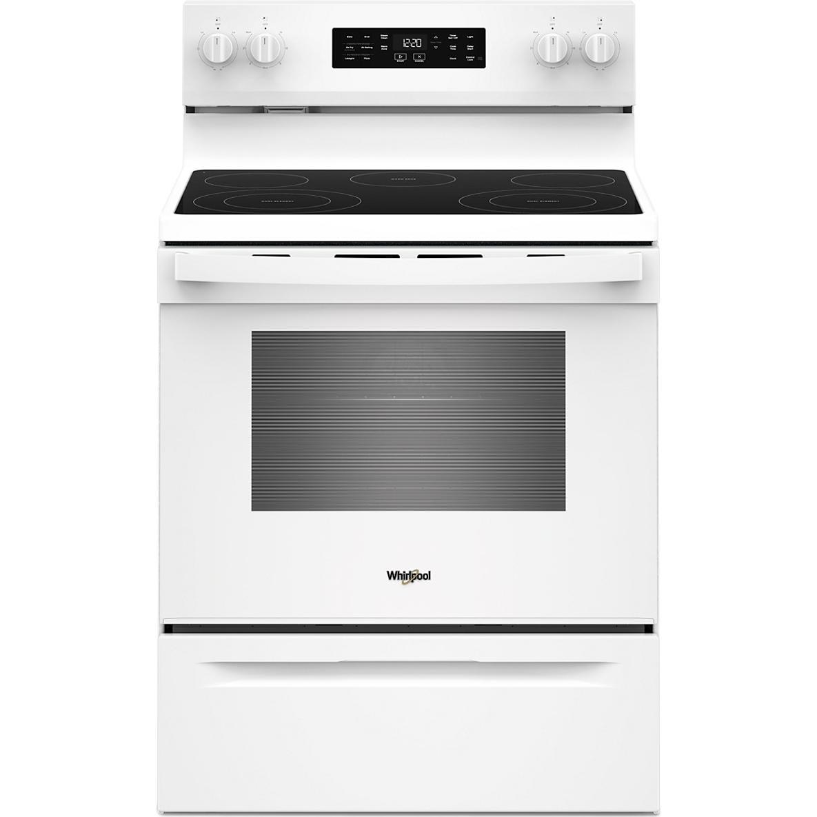 Whirlpool 30-inch Electric Range with Air Cooking Technology and Steam Clean YWFES4530SW IMAGE 1