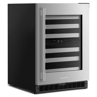KitchenAid 24-inch Undercounter Wine Cellar with Full-Extension Metal-Front Racks KUWR324SSB IMAGE 4