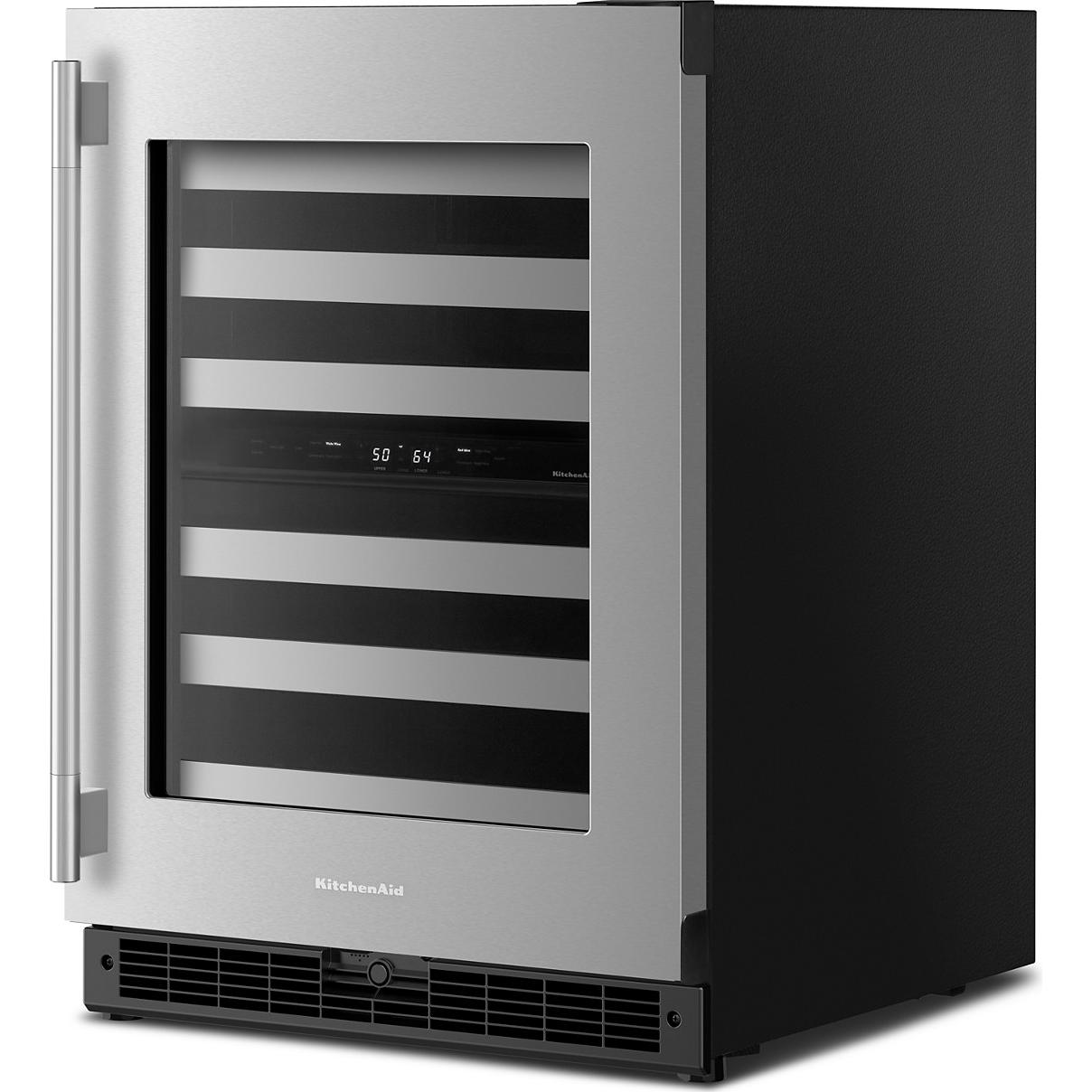 KitchenAid 24-inch Undercounter Wine Cellar with Full-Extension Metal-Front Racks KUWR324SSB IMAGE 5