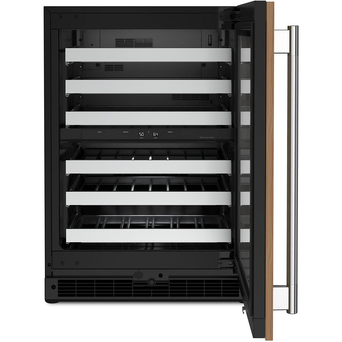 KitchenAid 24-inch Undercounter Wine Cellar with Full-Extension Metal-Front Racks KUWR324SPA IMAGE 2