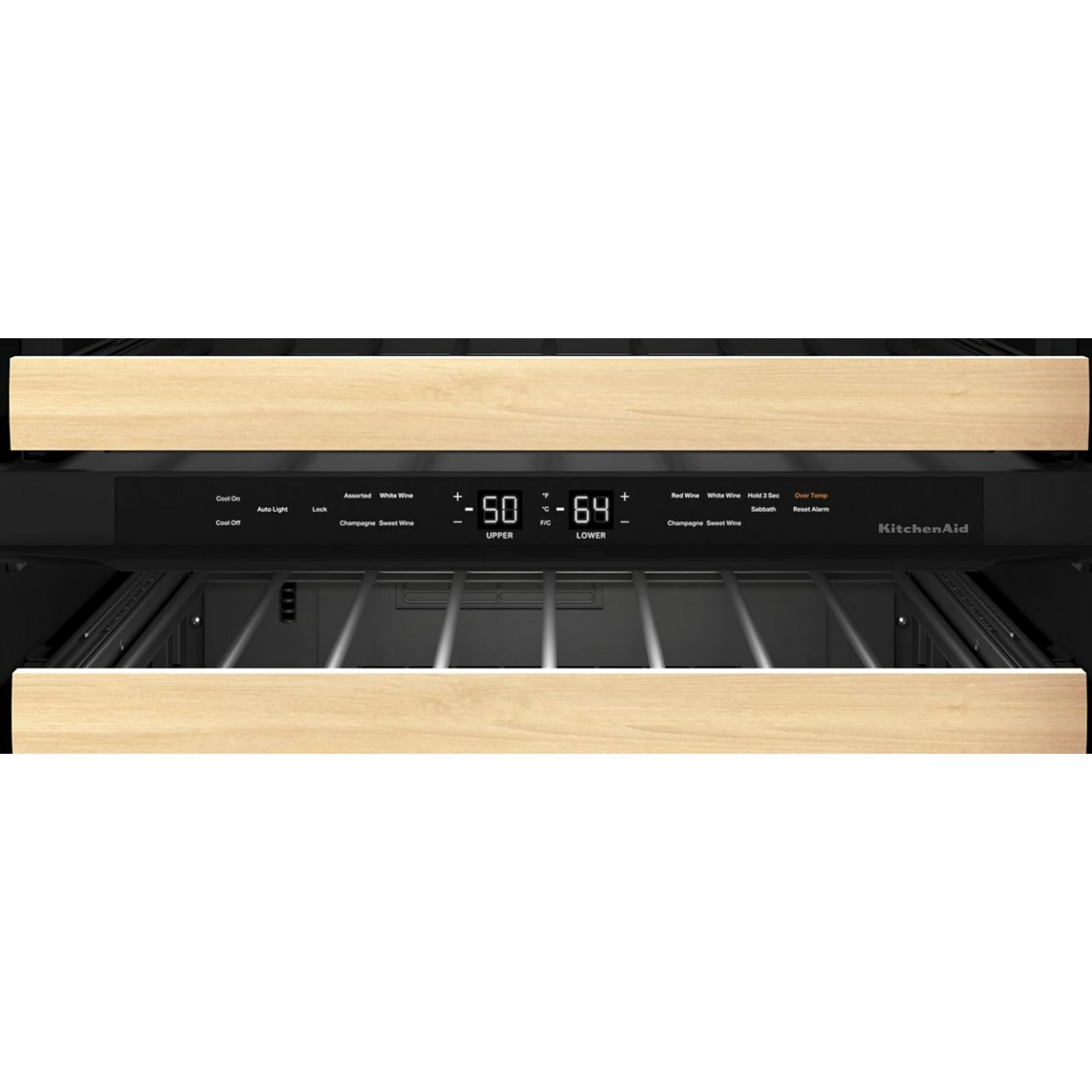 KitchenAid 24-inch Undercounter Wine Cellar with Full-Extension Wood-Front Racks KUWR524SBE IMAGE 4