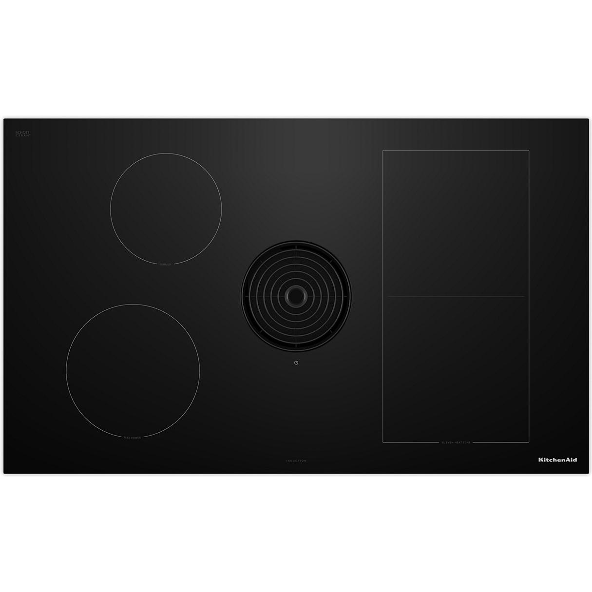 KitchenAid 36-inch Built-in NextGen Induction Cooktop with Downdraft Ventilation System KCID936SBL IMAGE 1