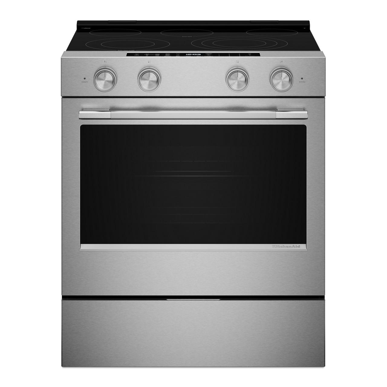 KitchenAid 30-inch Slide-in Electric Range with Convection Cooking Modes YKSES530SPS IMAGE 1