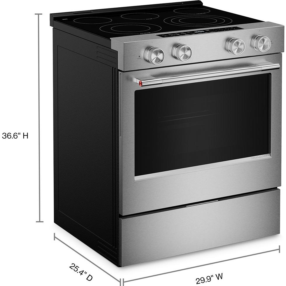 KitchenAid 30-inch Slide-in Electric Range with Convection Cooking Modes YKSES530SPS IMAGE 14