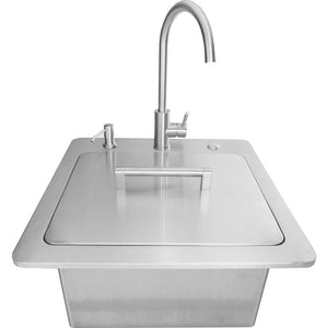 Coyote 21-inch Outdoor Sink with Faucet, Drain & Soap Dispenser C3SINKF21 IMAGE 1