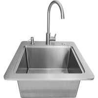 Coyote 21-inch Outdoor Sink with Faucet, Drain & Soap Dispenser C3SINKF21 IMAGE 2