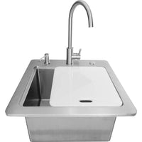 Coyote 21-inch Outdoor Sink with Faucet, Drain & Soap Dispenser C3SINKF21 IMAGE 3