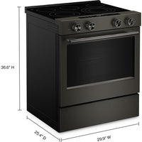KitchenAid 30-inch Smart Slide-in Gas Range with Convection Cooking Modes and 2-in-1 Burner KSGS530SBE IMAGE 12