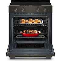 KitchenAid 30-inch Smart Slide-in Gas Range with Convection Cooking Modes and 2-in-1 Burner KSGS530SBE IMAGE 2