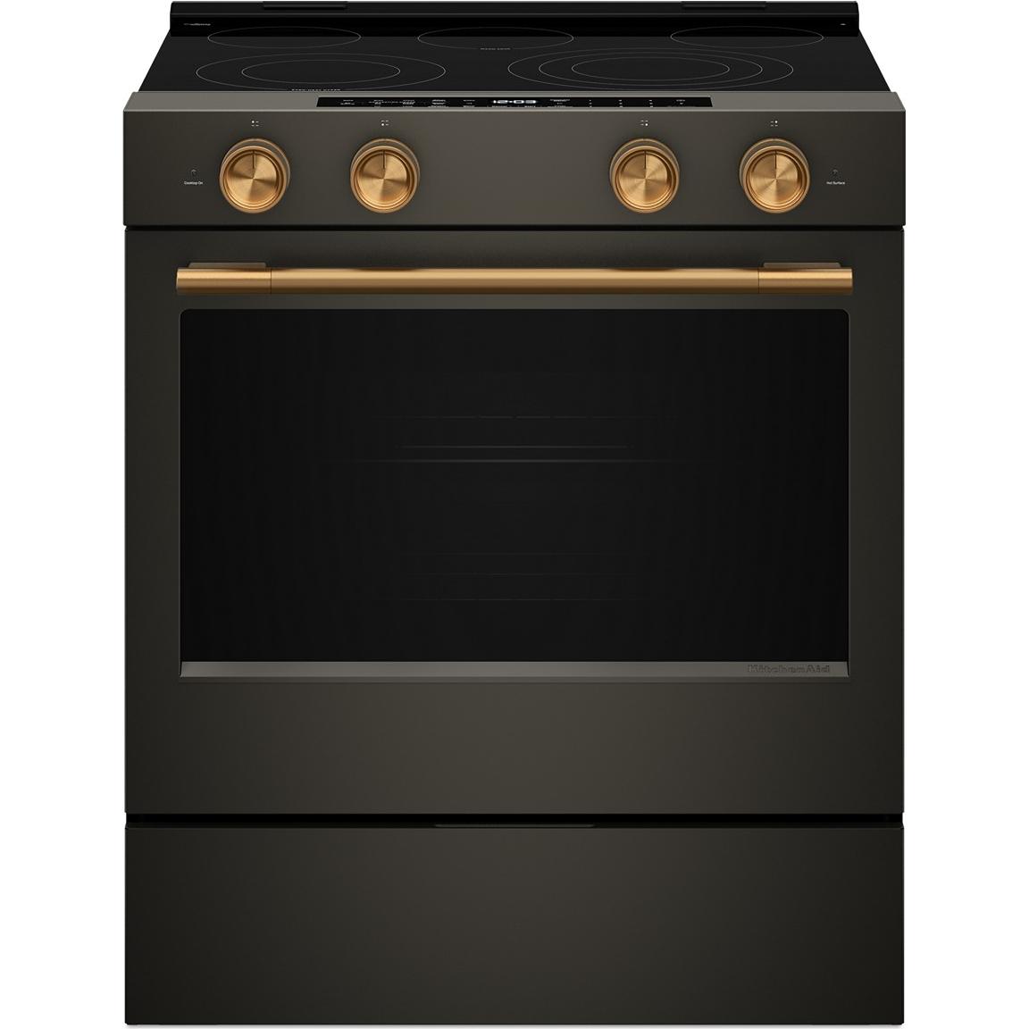 KitchenAid 30-inch Smart Slide-in Gas Range with Convection Cooking Modes and 2-in-1 Burner KSGS530SBE IMAGE 4