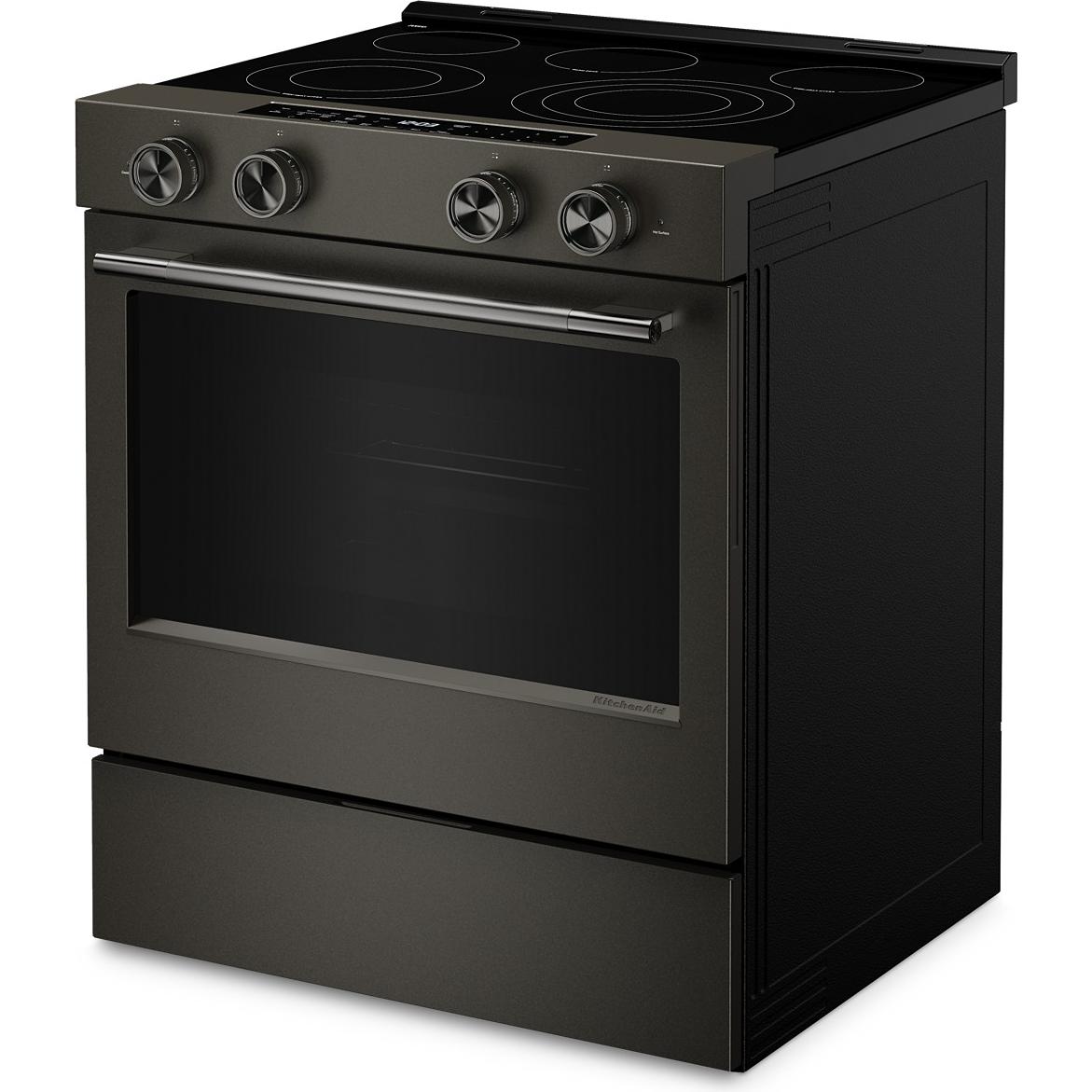 KitchenAid 30-inch Smart Slide-in Gas Range with Convection Cooking Modes and 2-in-1 Burner KSGS530SBE IMAGE 8