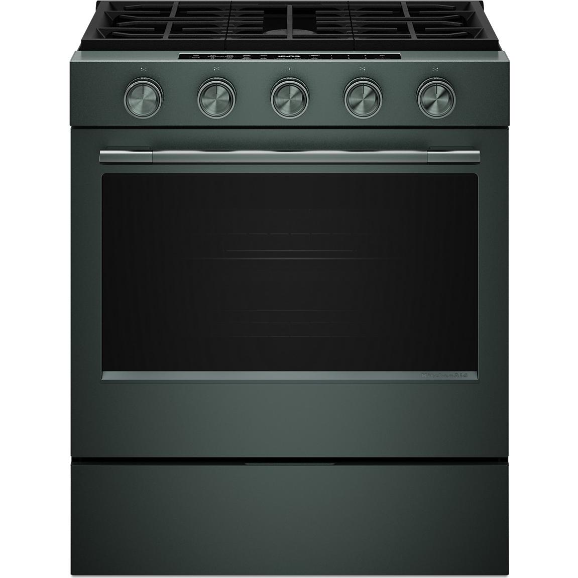 KitchenAid 30-inch Smart Slide-in Gas Range with Convection Cooking Modes and 2-in-1 Burner KSGS530SJP IMAGE 1