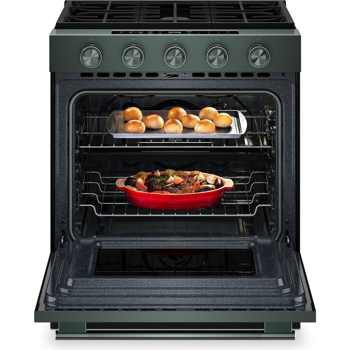 KitchenAid 30-inch Smart Slide-in Gas Range with Convection Cooking Modes and 2-in-1 Burner KSGS530SJP IMAGE 2
