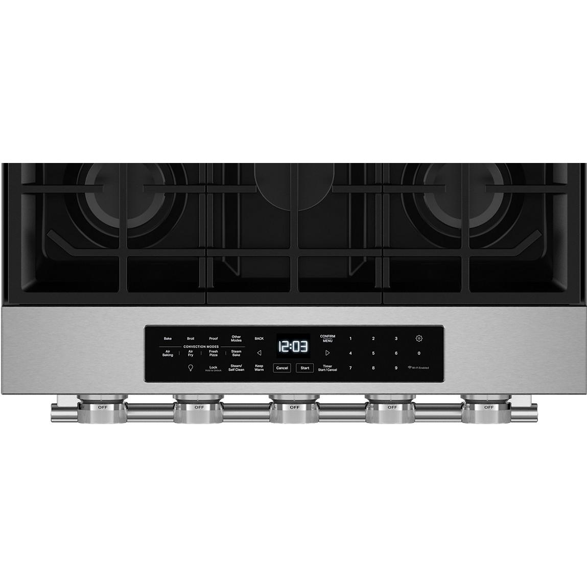 KitchenAid 30-inch Smart Slide-in Gas Range with Convection Cooking Modes and 2-in-1 Burner KSGS530SPS IMAGE 13