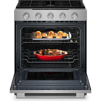 KitchenAid 30-inch Smart Slide-in Gas Range with Convection Cooking Modes and 2-in-1 Burner KSGS530SPS IMAGE 2