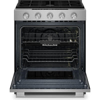 KitchenAid 30-inch Smart Slide-in Gas Range with Convection Cooking Modes and 2-in-1 Burner KSGS530SPS IMAGE 3