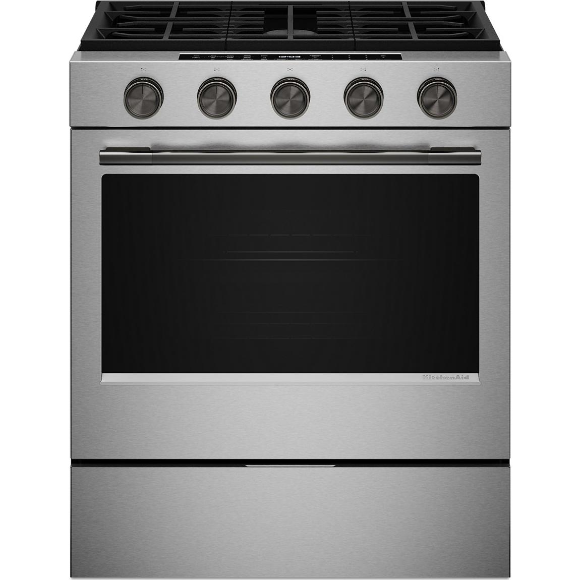 KitchenAid 30-inch Smart Slide-in Gas Range with Convection Cooking Modes and 2-in-1 Burner KSGS530SPS IMAGE 8