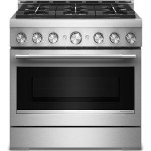 KitchenAid 36-inch Slide-in Gas Range KFGS936SSS IMAGE 1