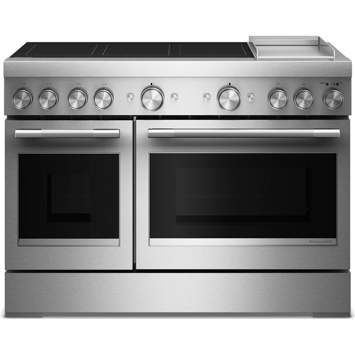 KitchenAid 48-inch Freestanding Induction Range with 6 Elements with Griddle KFID948SSS IMAGE 1