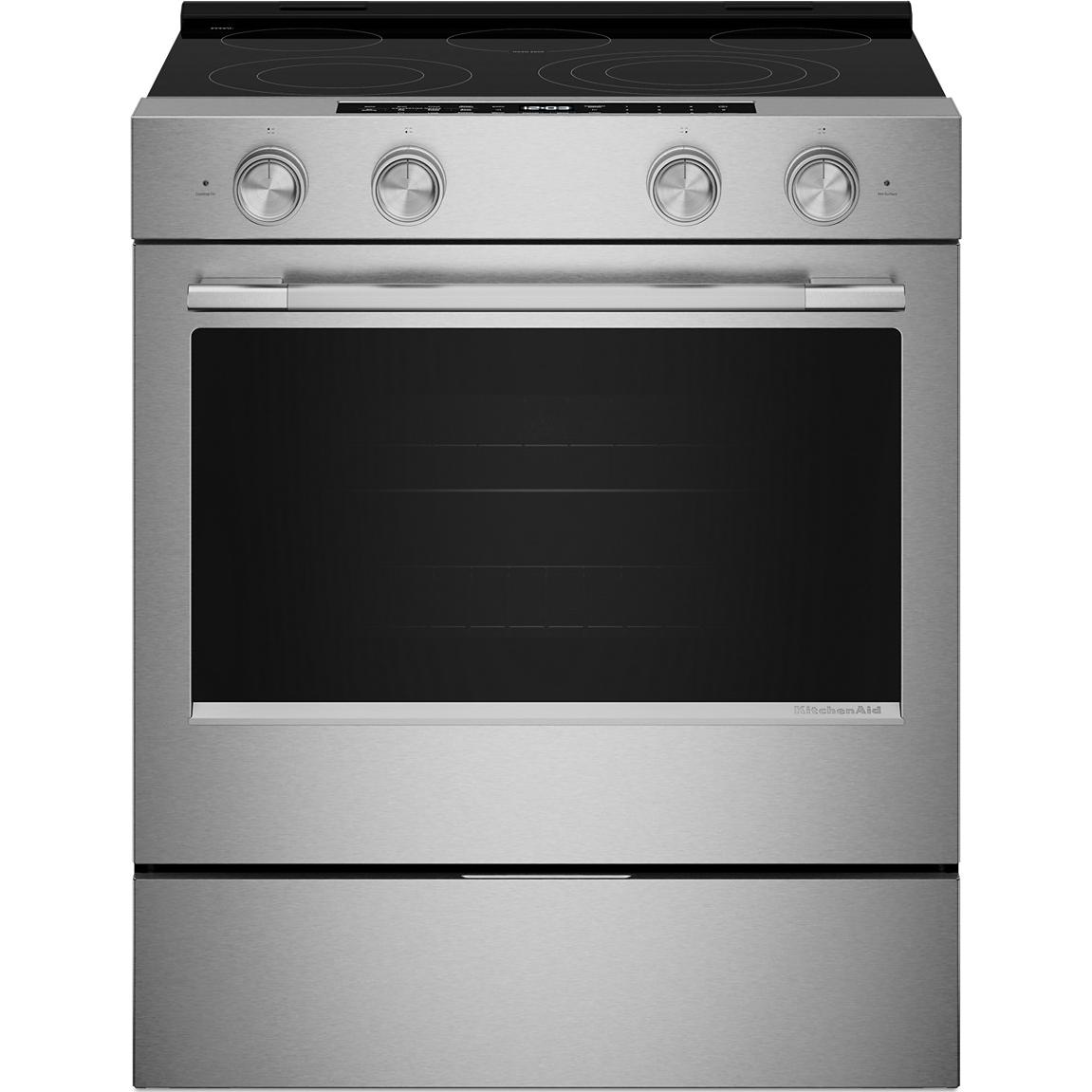 KitchenAid 30-inch Slide-in Electric Range with Wi-Fi YKSES330SPS IMAGE 1
