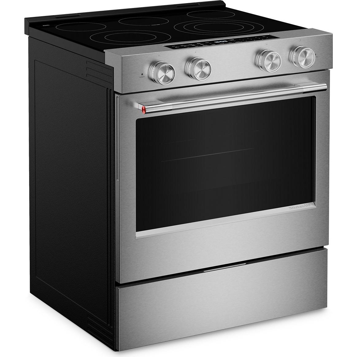 KitchenAid 30-inch Slide-in Electric Range with Wi-Fi YKSES330SPS IMAGE 4