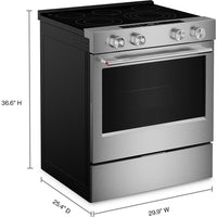 KitchenAid 30-inch Slide-in Electric Range with Wi-Fi YKSES330SPS IMAGE 8