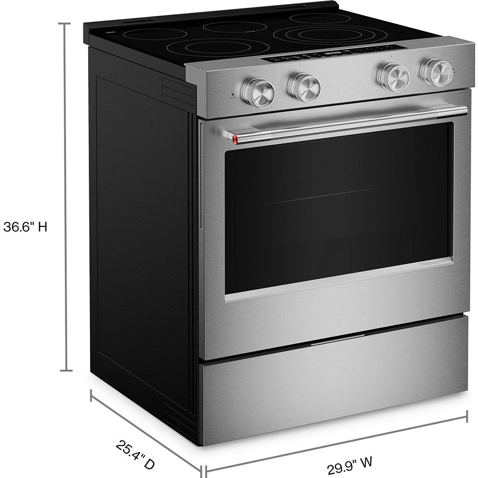 KitchenAid 30-inch Slide-in Electric Range with Wi-Fi YKSES330SPS IMAGE 8