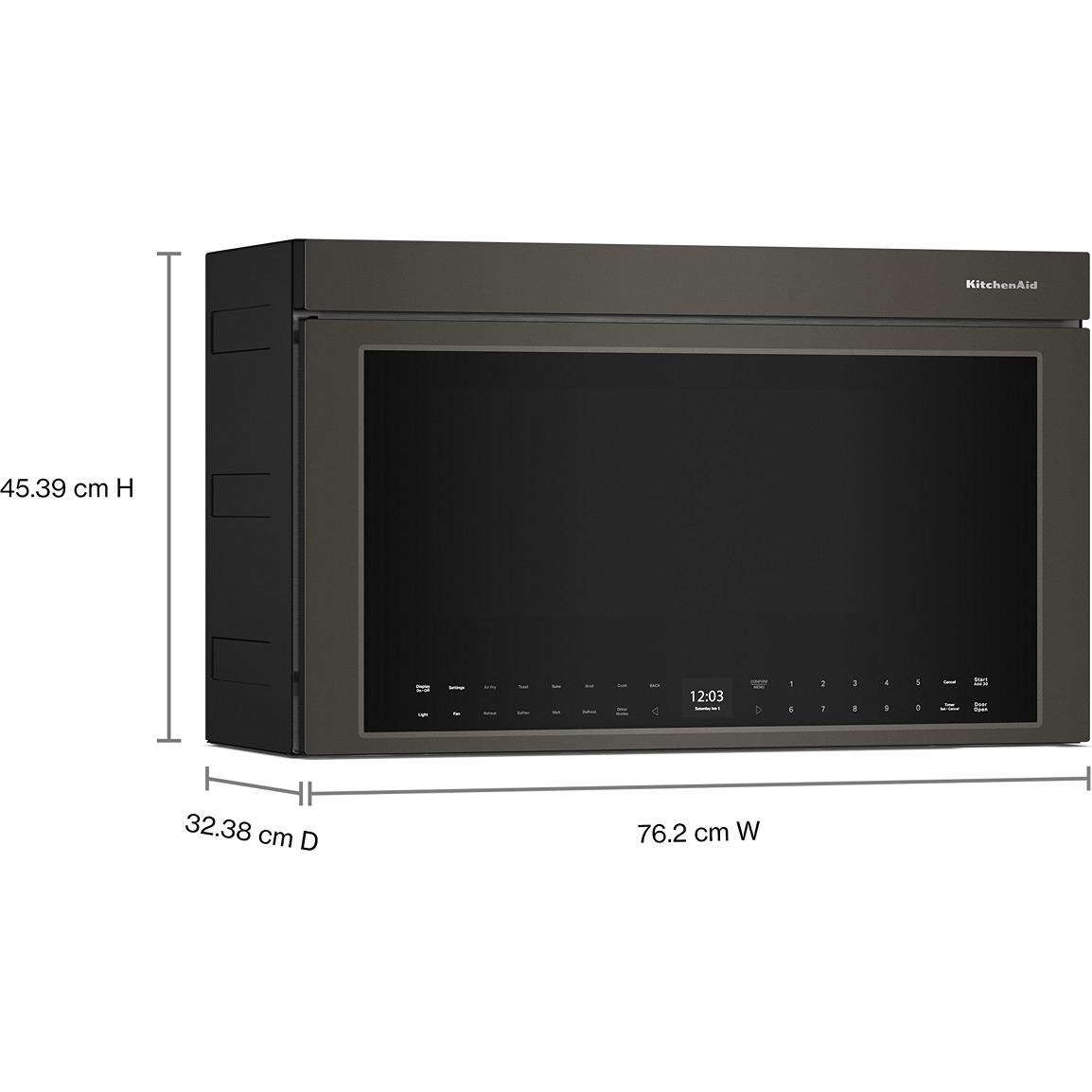 KitchenAid 30-inch, 1.1 cu. ft. Over-the-Range Microwave Oven with Air Fry Technology YKMMF530PBE IMAGE 9