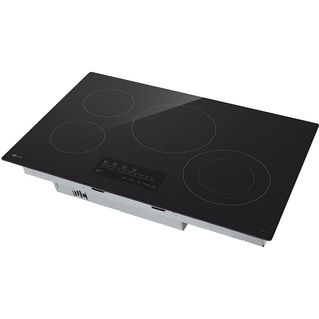 LG 30-inch Built-in Smart Electric Cooktop with 4 elements CBEW3013BE IMAGE 5