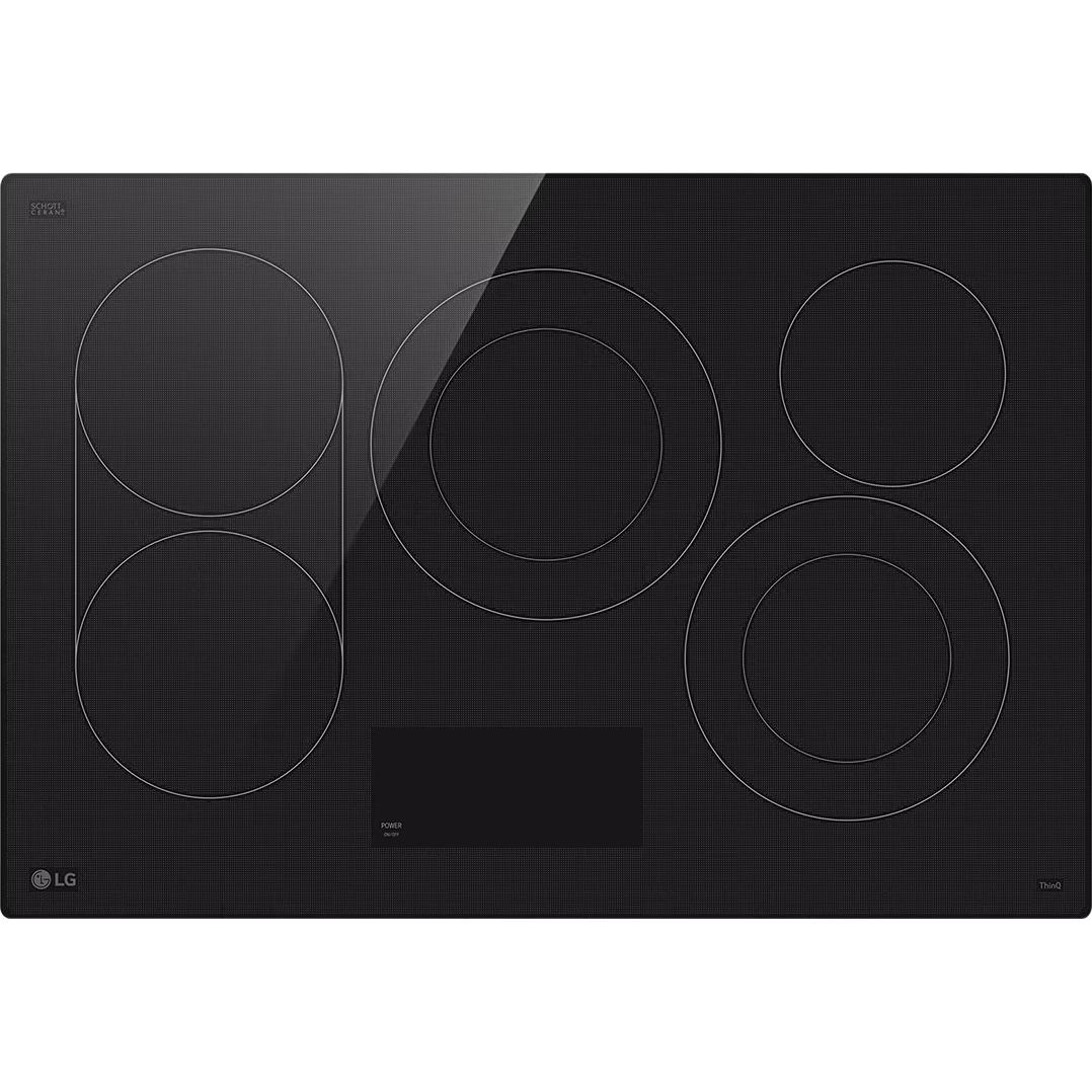 LG 30-inch Built-in Smart Electric Cooktop with 5 elements CBEW3017BE IMAGE 1