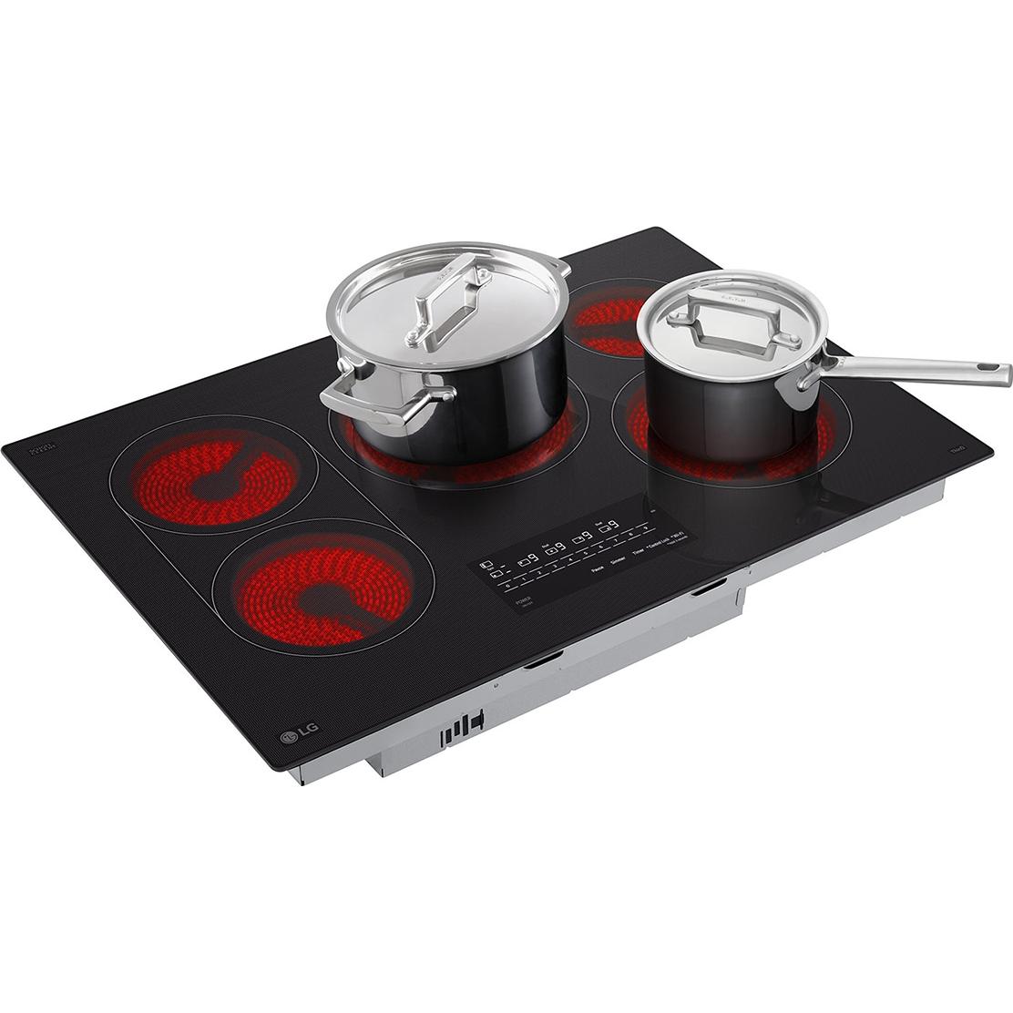 LG 30-inch Built-in Smart Electric Cooktop with 5 elements CBEW3017BE IMAGE 10
