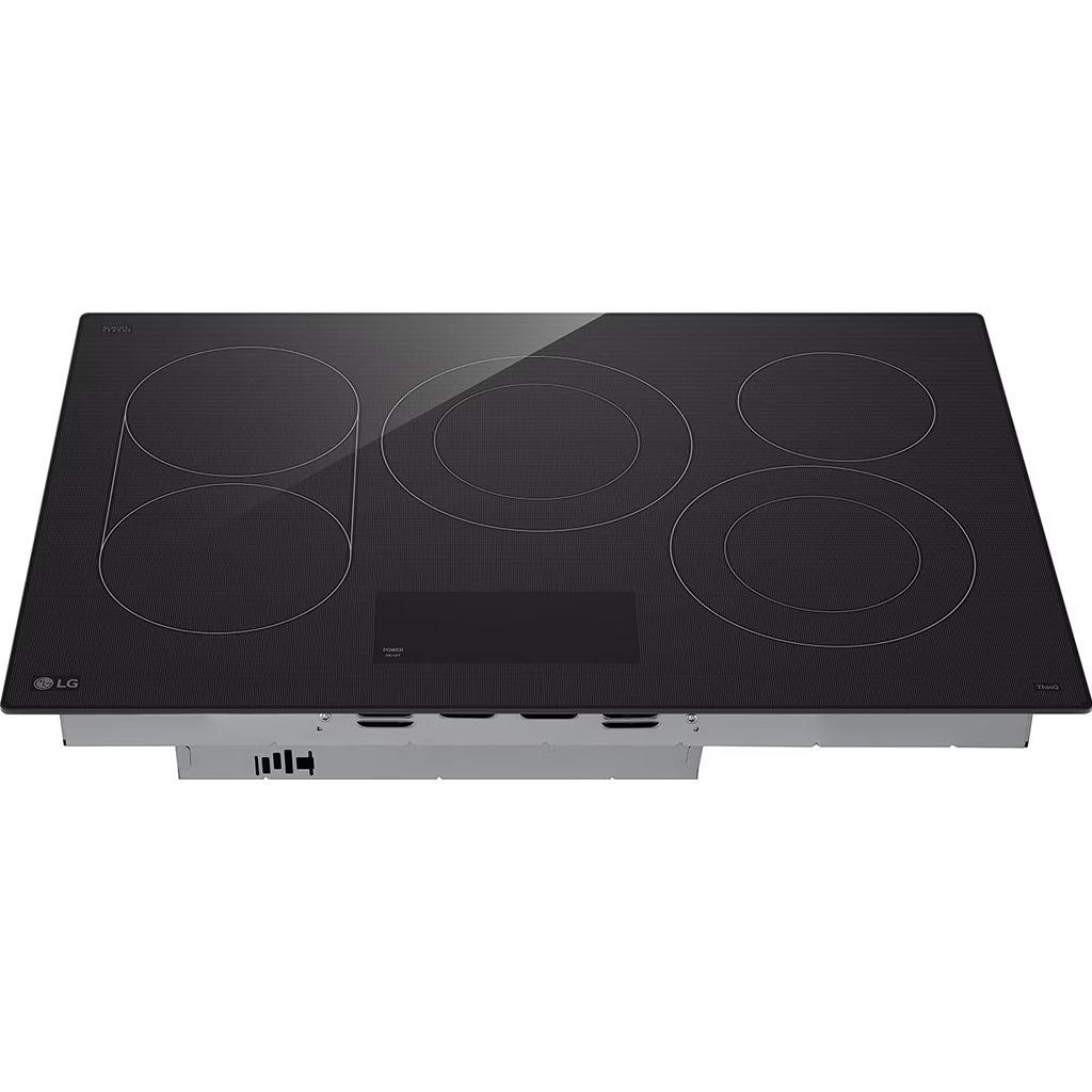 LG 30-inch Built-in Smart Electric Cooktop with 5 elements CBEW3017BE IMAGE 3
