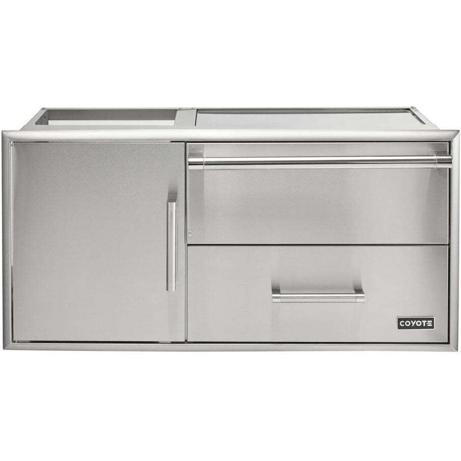 Coyote 42-inch Access Door With Storage & Warming Drawer Combo C3-CDWD IMAGE 1