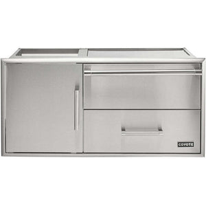 Coyote 42-inch Access Door With Storage & Warming Drawer Combo C3-CDWD IMAGE 1