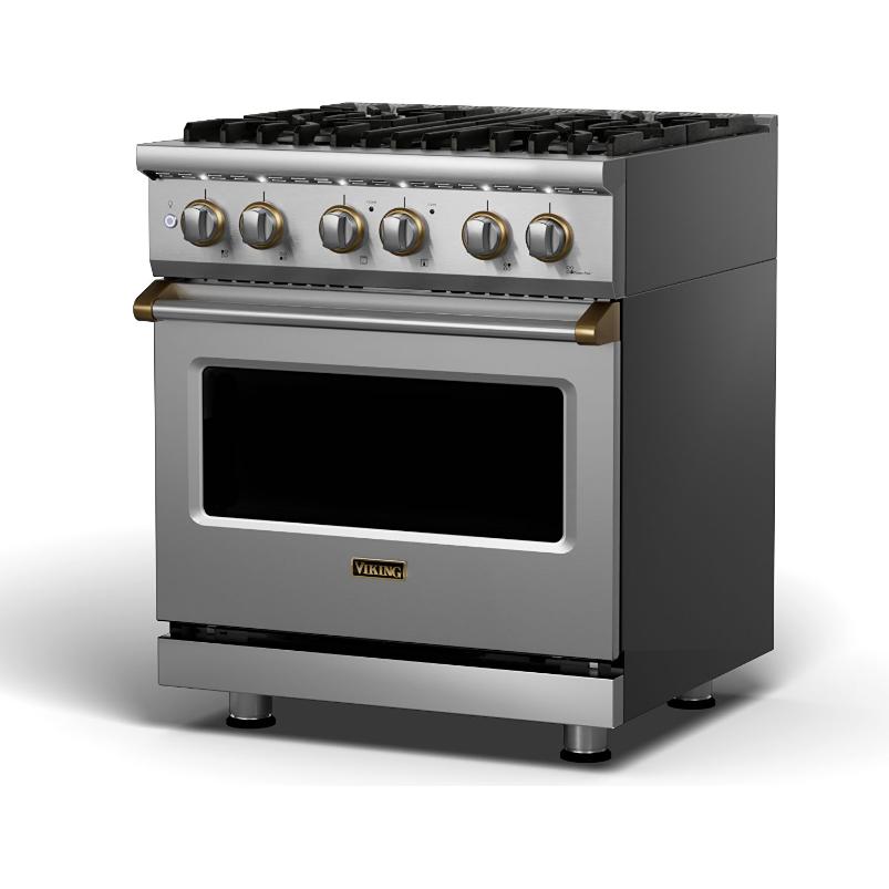 Viking 30-inch Freestanding Dual-Fuel Range with VariSimmer™ CVDR530-4BSSBB IMAGE 1