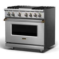 Viking 36-inch Freestanding Dual-Fuel Range with Vari-Speed Dual Flow™ Convection CVDR536-4GSSBB IMAGE 1