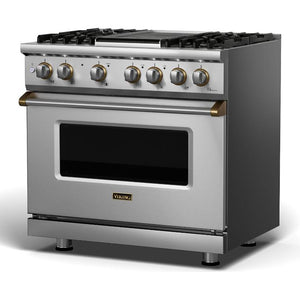 Viking 36-inch Freestanding Dual-Fuel Range with Vari-Speed Dual Flow™ Convection CVDR536-4GSSBB IMAGE 1