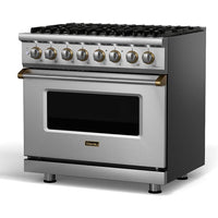 Viking 36-inch Freestanding Dual-Fuel Range with Vari-Speed Dual Flow™ Convection CVDR536-6BSSBBLP IMAGE 1