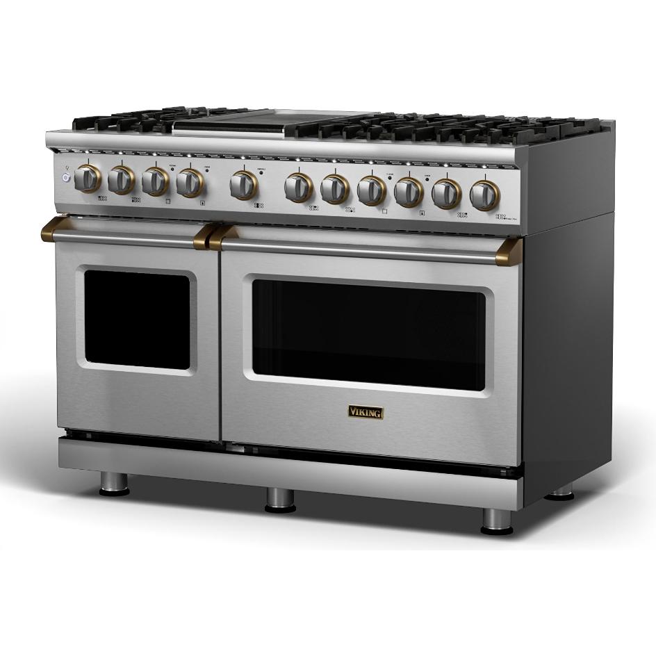 Viking 48-inch Freestanding Dual-Fuel Range with TruConvec™ Convection Cooking CVDR548-6GSSBB IMAGE 1