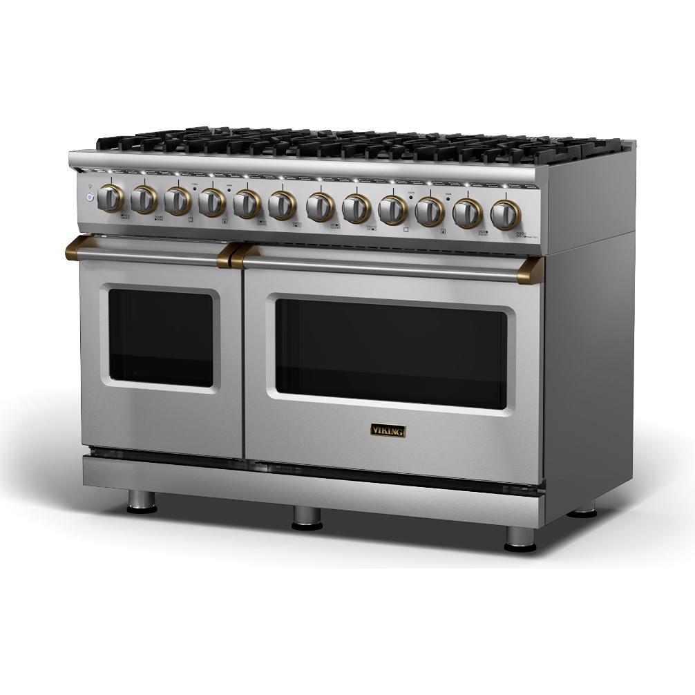 Viking 48-inch Freestanding Dual-Fuel Range with TruConvec™ Convection Cooking CVDR548-8BSSBBLP IMAGE 1