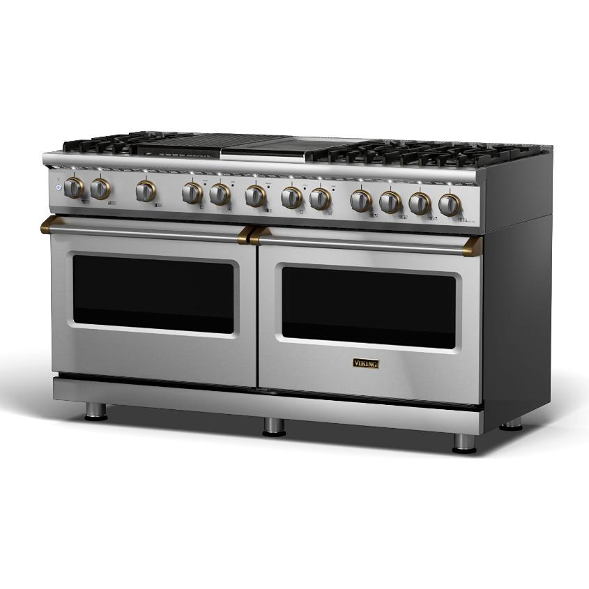Viking 60-inch Freestanding Dual-Fuel Range with TruConvec™ Convection Cooking CVDR560-6GQSSBB IMAGE 1