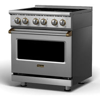 Viking 30-inch Freestanding Electric Range with SoftLit™ LED Lights CVER5301-4BSSBB IMAGE 1