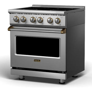 Viking 30-inch Freestanding Electric Range with SoftLit™ LED Lights CVER5301-4BSSBB IMAGE 1