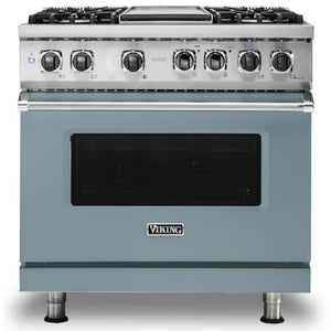 Viking 36-inch Freestanding Dual-Fuel Range with Vari-Speed Dual Flow™ Convection CVDR536-4GNSBB IMAGE 1