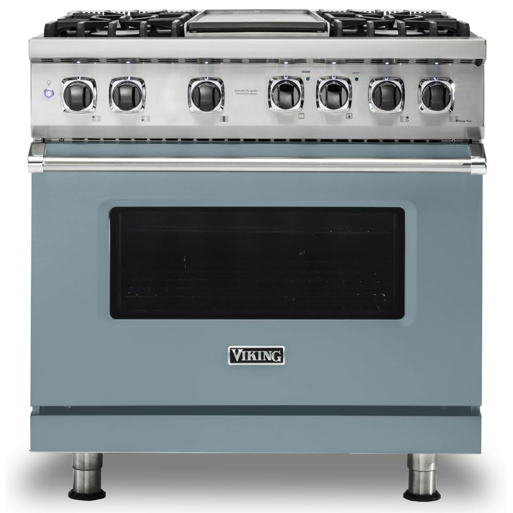 Viking 36-inch Freestanding Dual-Fuel Range with Vari-Speed Dual Flow™ Convection CVDR536-4GNSBB IMAGE 1