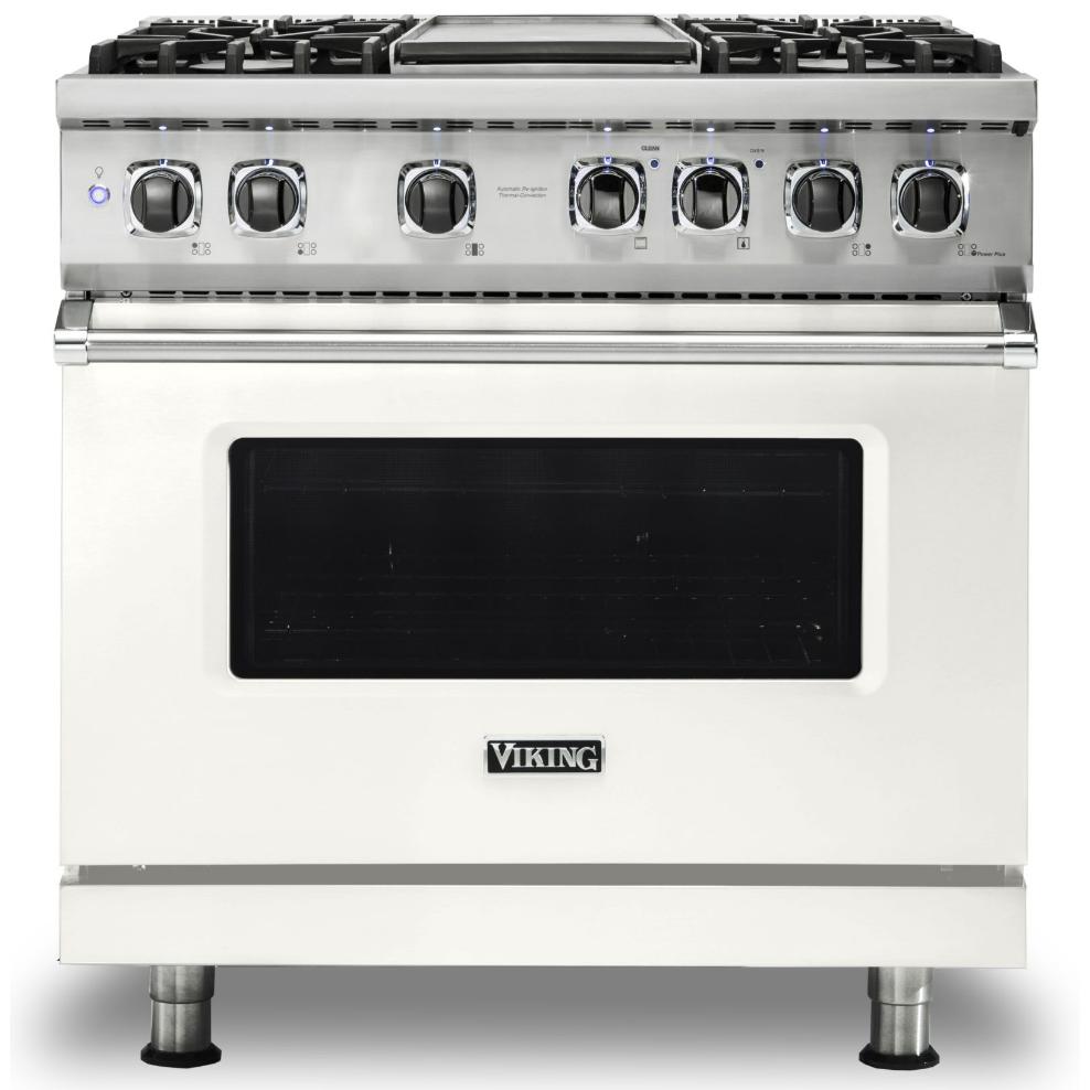 Viking 36-inch Freestanding Dual-Fuel Range with Vari-Speed Dual Flow™ Convection CVDR536-4GPWBB IMAGE 1