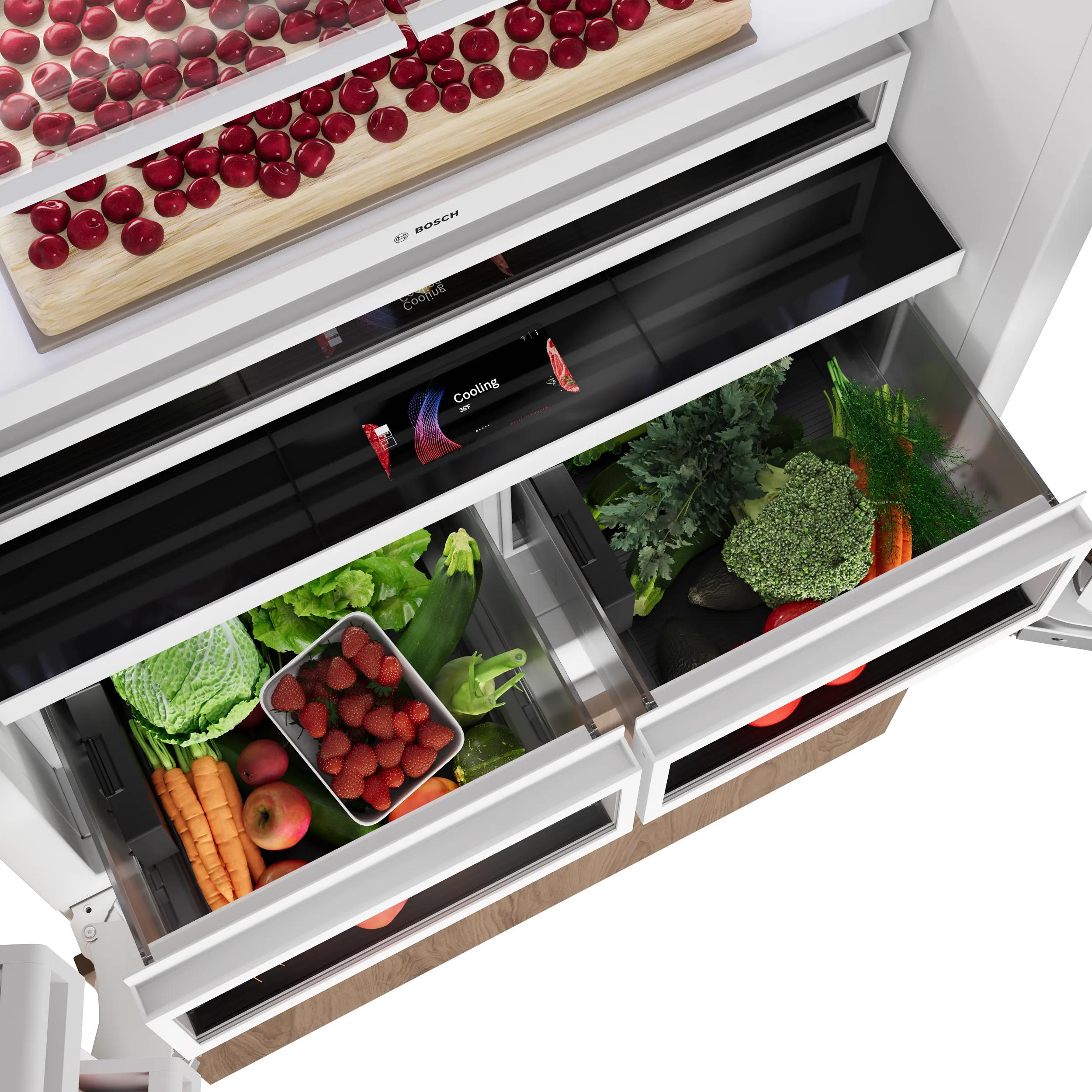 Bosch 36-inch, 20.1 cu.ft. Built-in Bottom Freezer with Wi-Fi Connect B36IT100NP IMAGE 12